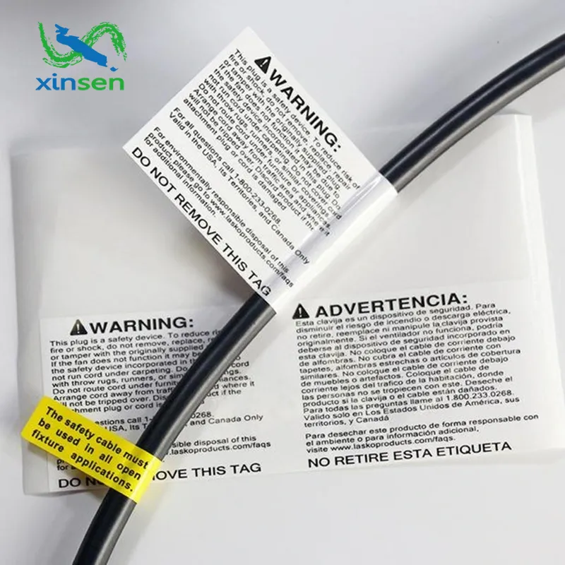 Kotitalouskaapelin vedenpitävä etiketti